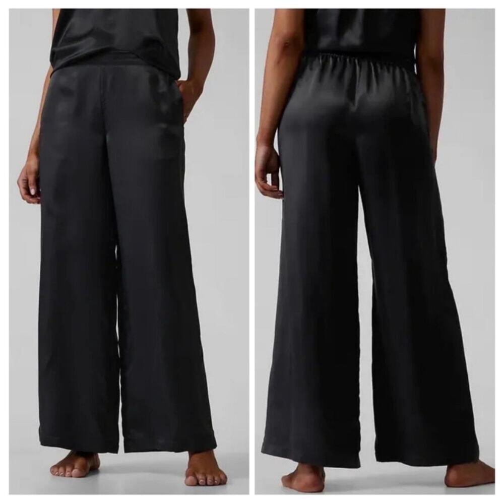 Athleta Calm Cool Lounge Sleep Pant Black L NEW